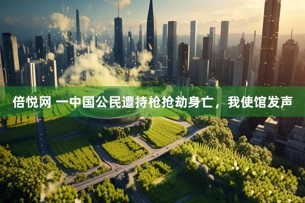 倍悦网 一中国公民遭持枪抢劫身亡，我使馆发声